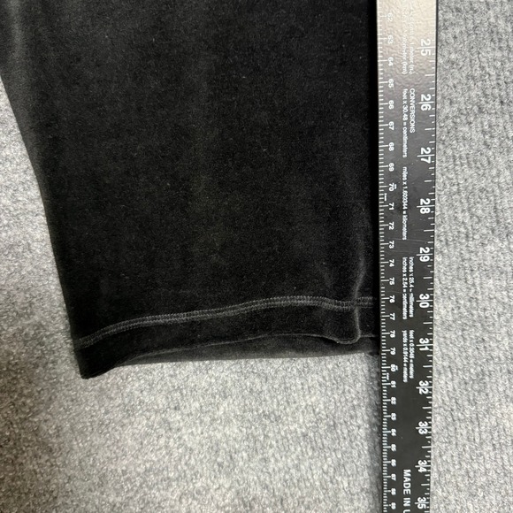 Talbots Pants Womens XL Black Velour High Rise Straight Leg Comfy Holiday NWT - Picture 4 of 11